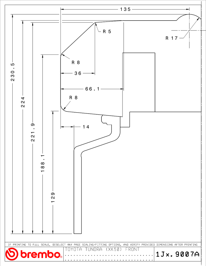 Wheel fitment diagram
