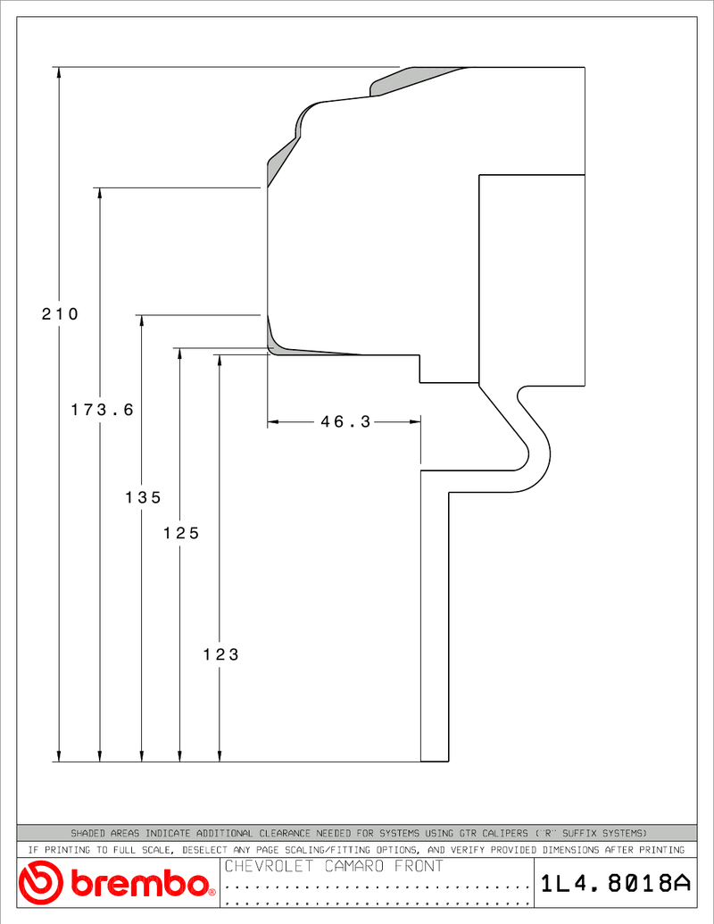Wheel fitment diagram