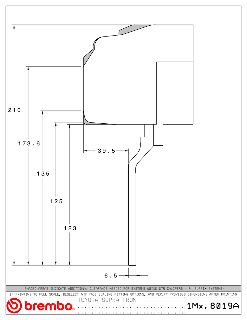 Wheel fitment diagram
