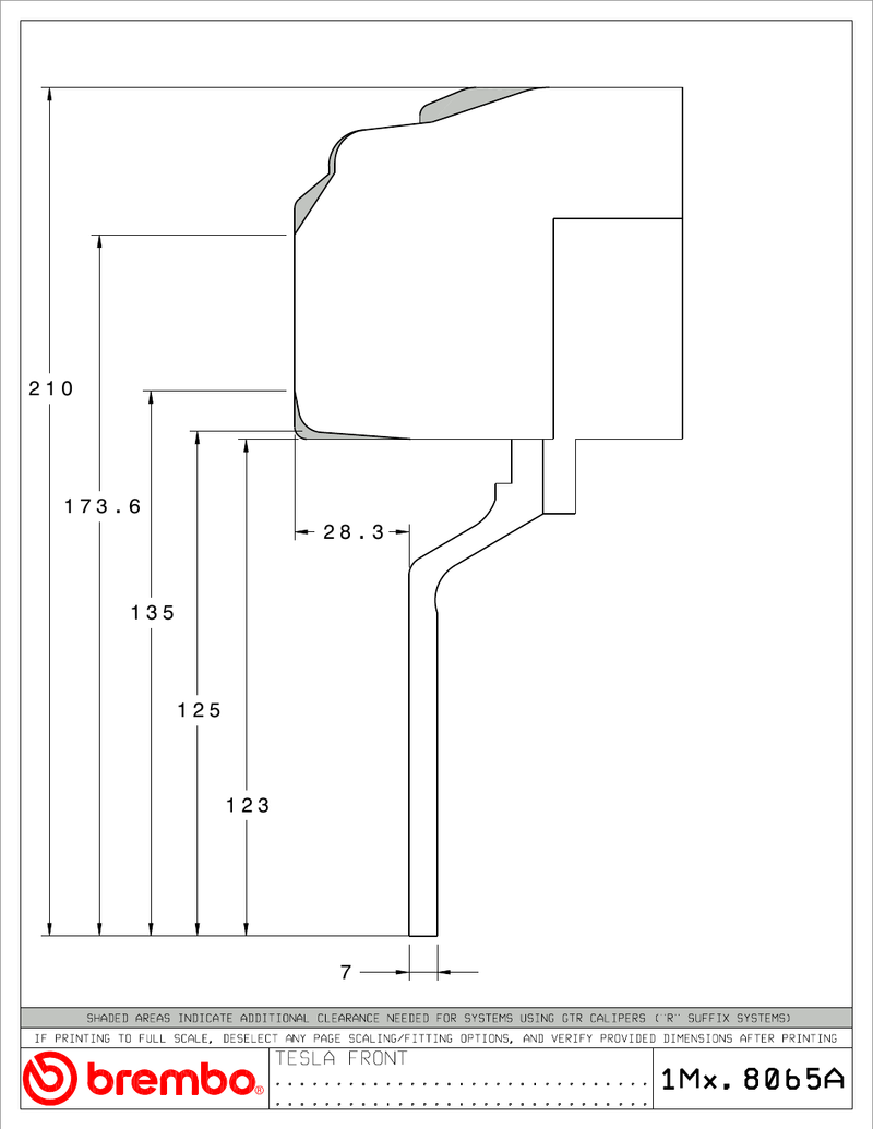 Wheel fitment diagram