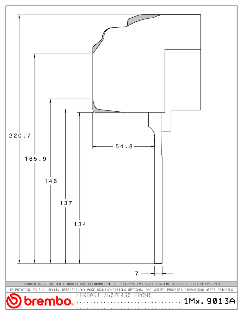 Wheel fitment diagram