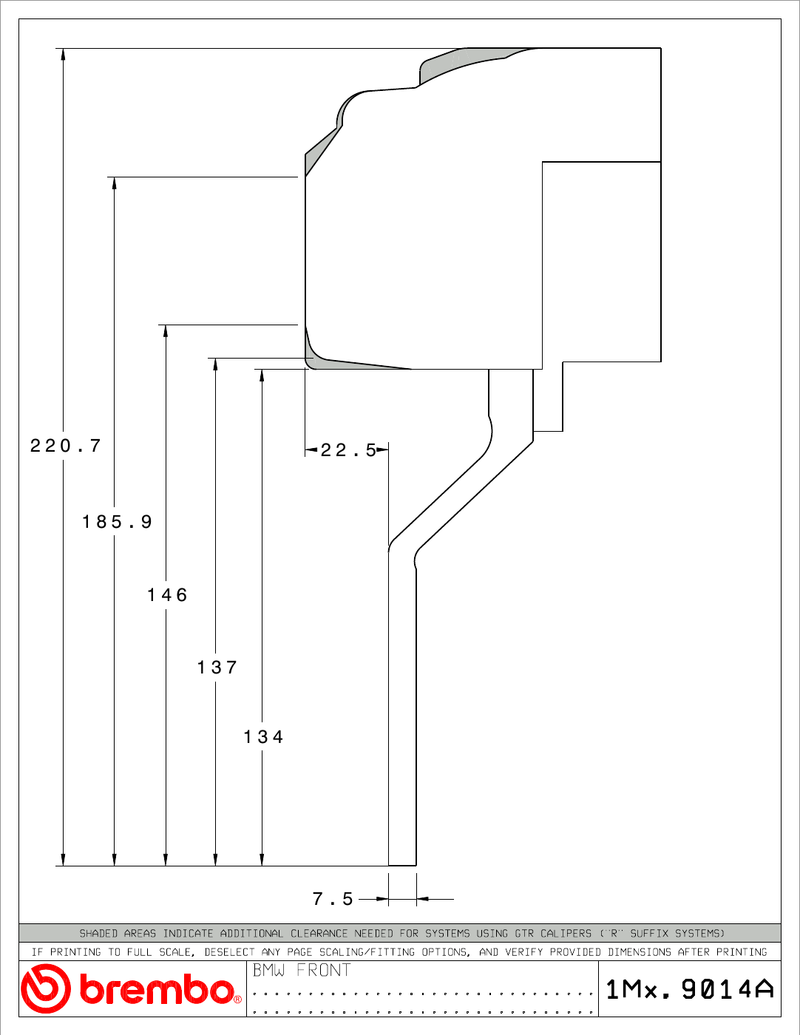 Wheel fitment diagram