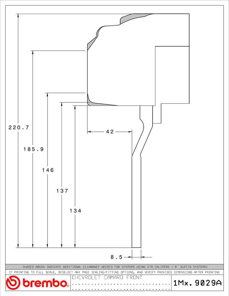 Wheel fitment diagram