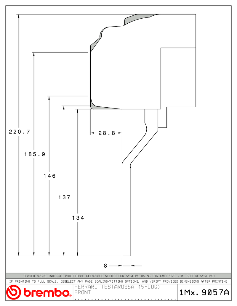 Wheel fitment diagram