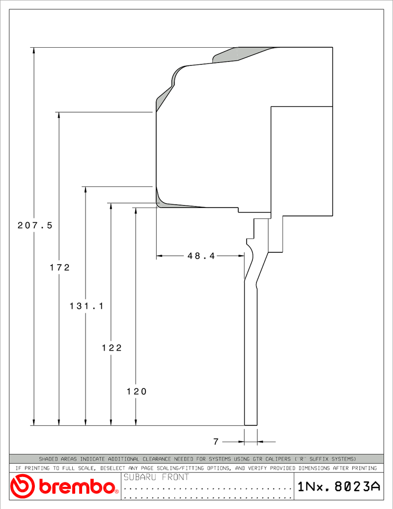 Wheel fitment diagram