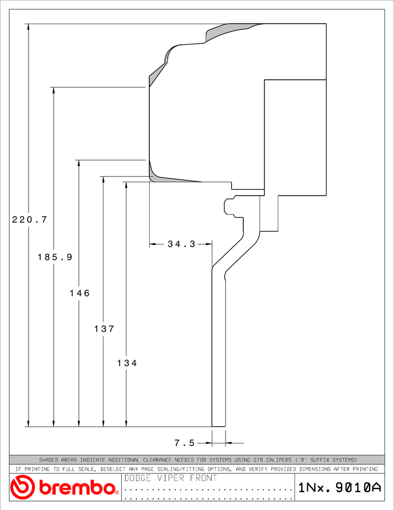 Wheel fitment diagram
