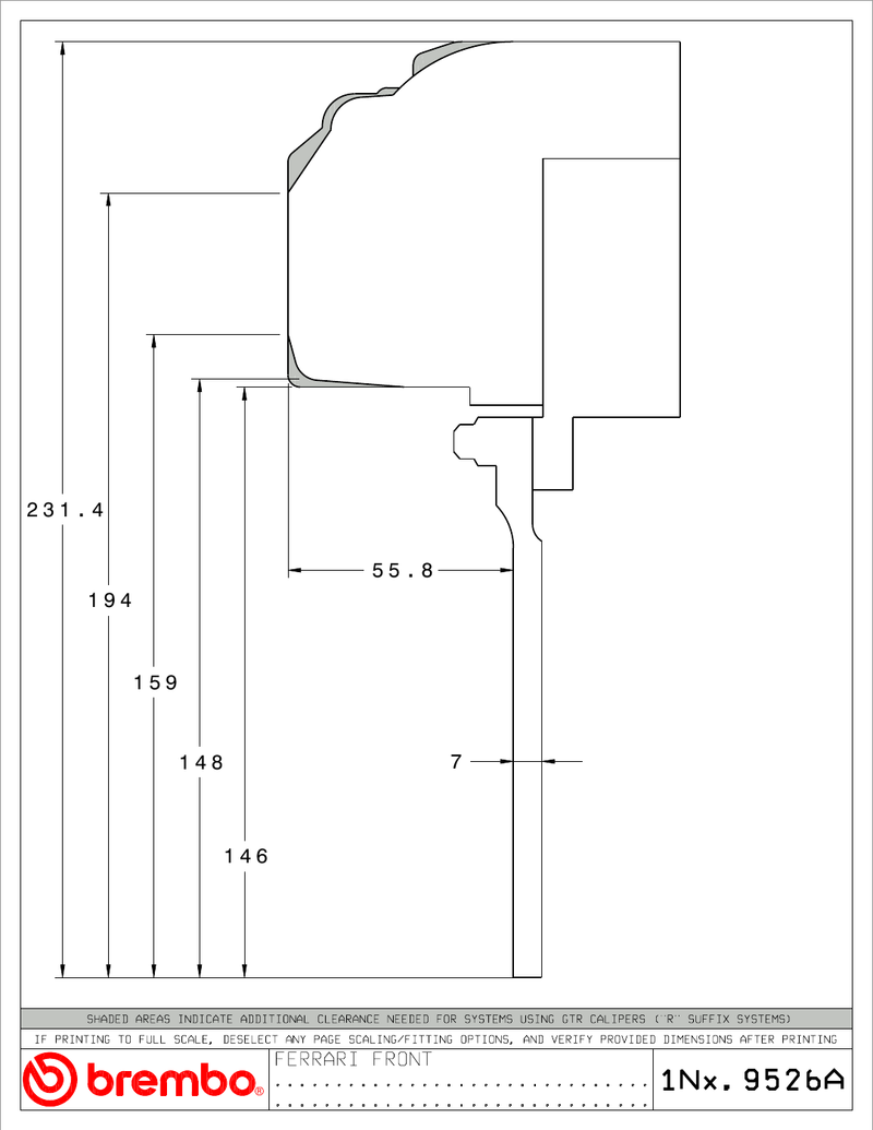 Wheel fitment diagram