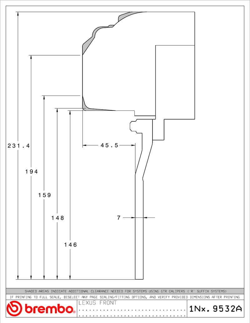Wheel fitment diagram