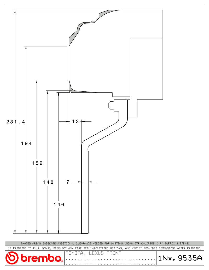 Wheel fitment diagram