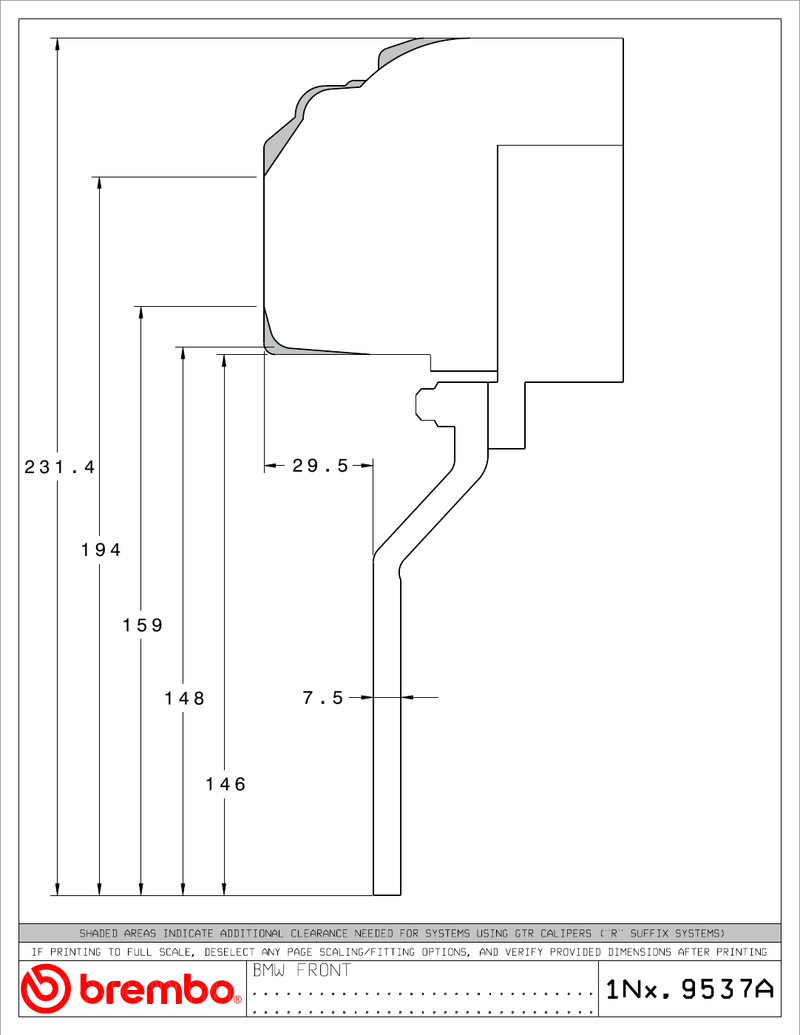 Wheel fitment diagram