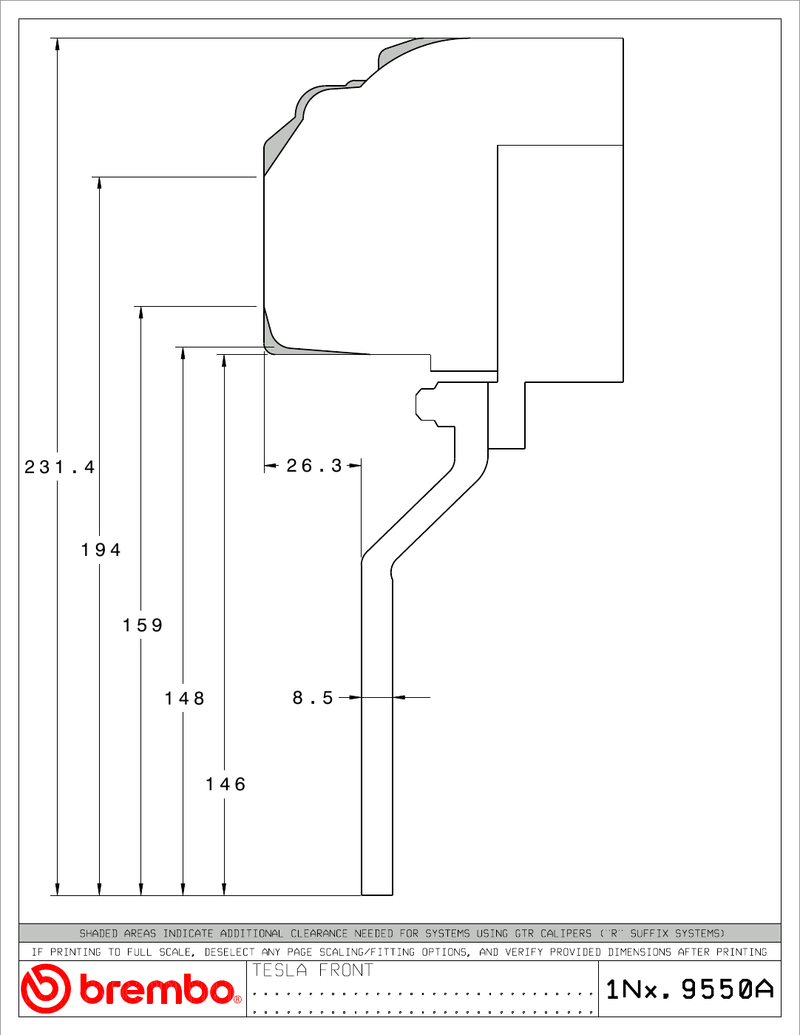Wheel fitment diagram