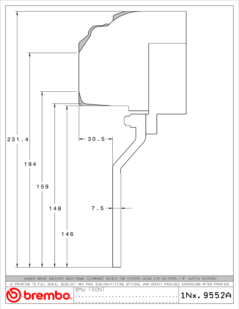 Wheel fitment diagram
