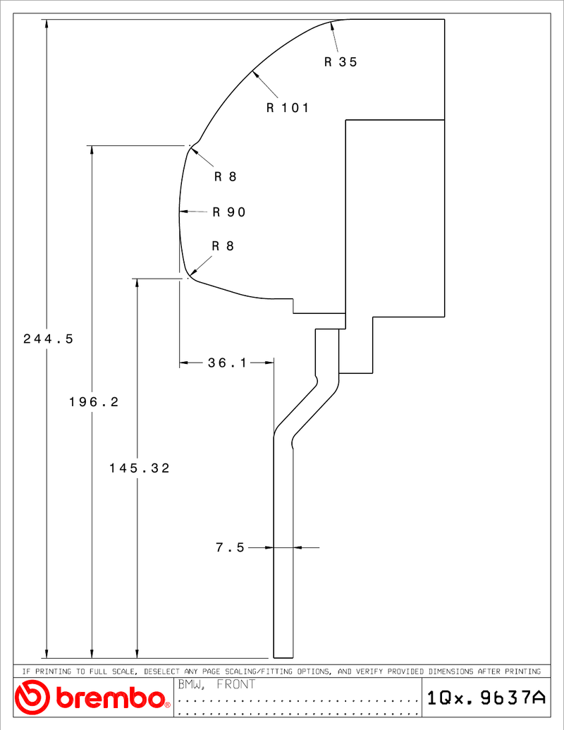 Wheel fitment diagram