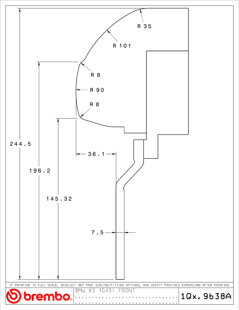 Wheel fitment diagram