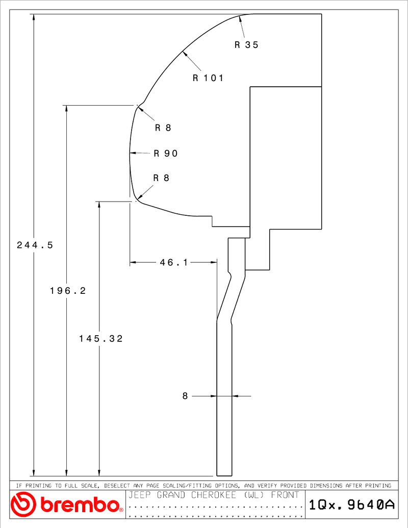 Wheel fitment diagram