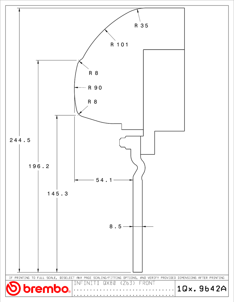 Wheel fitment diagram