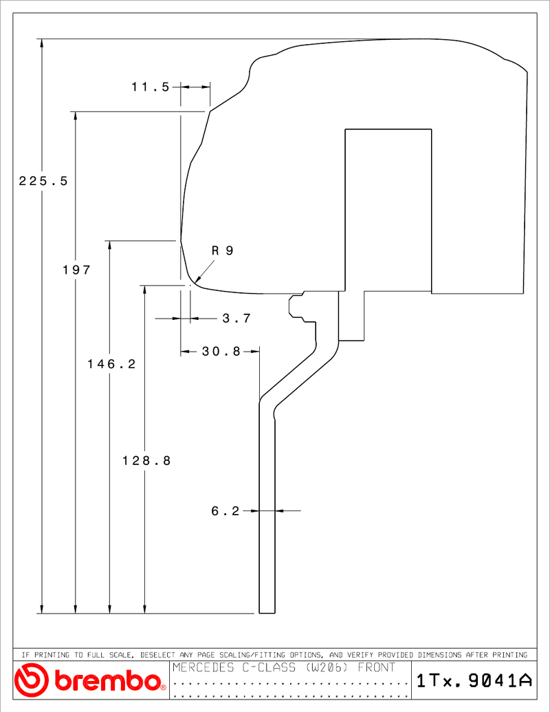 Wheel fitment diagram