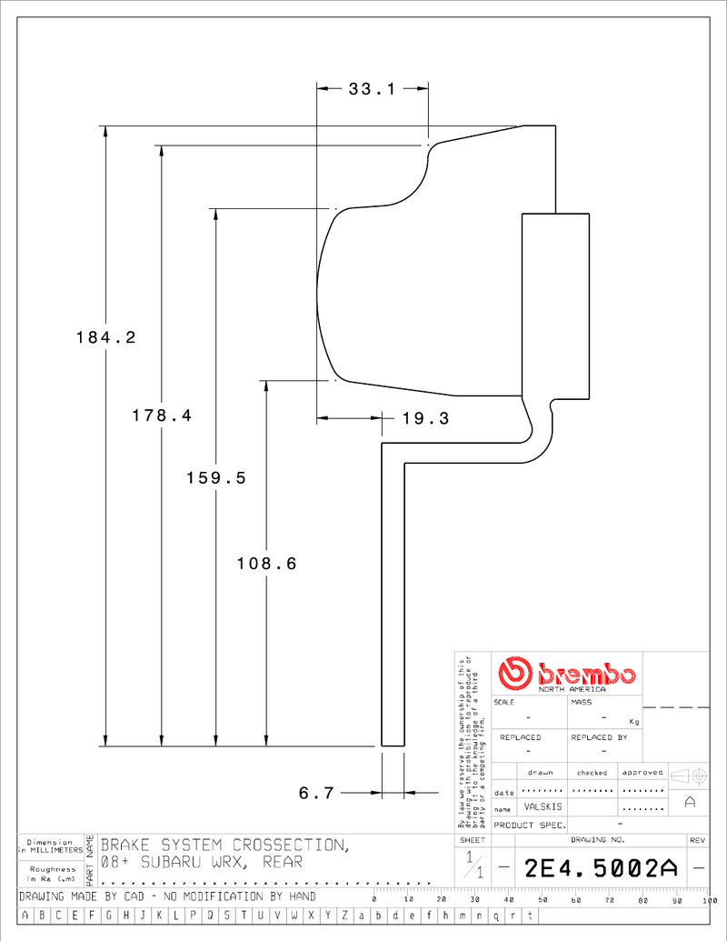 Wheel fitment diagram