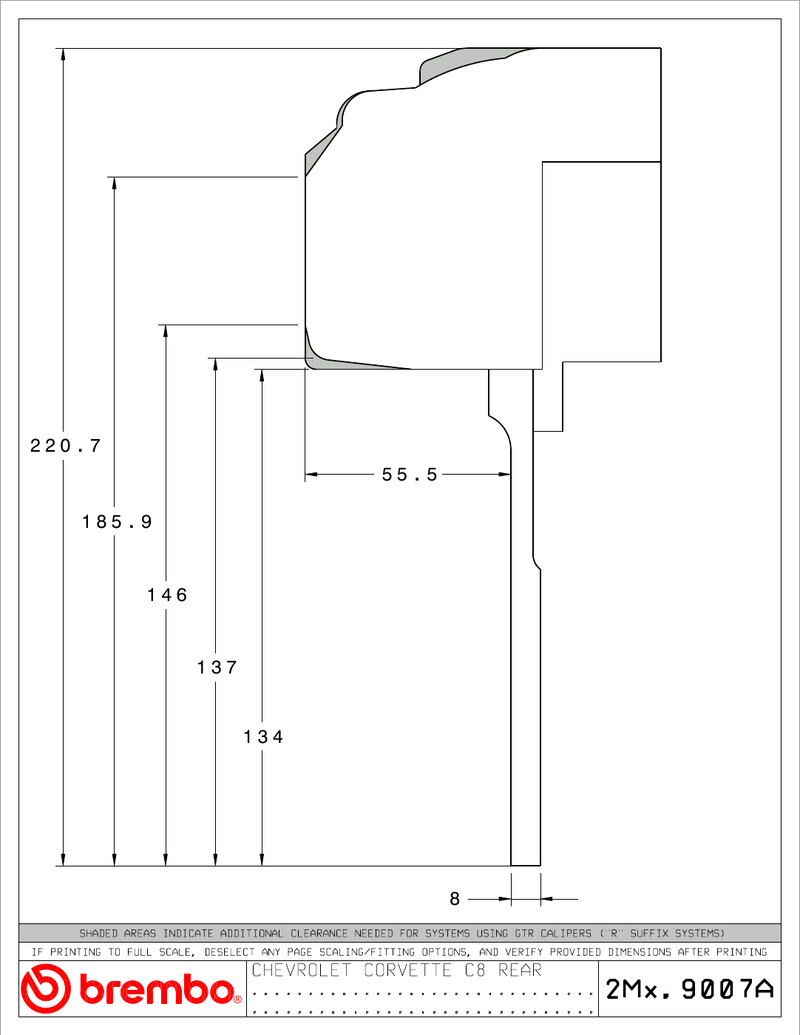 Wheel fitment diagram