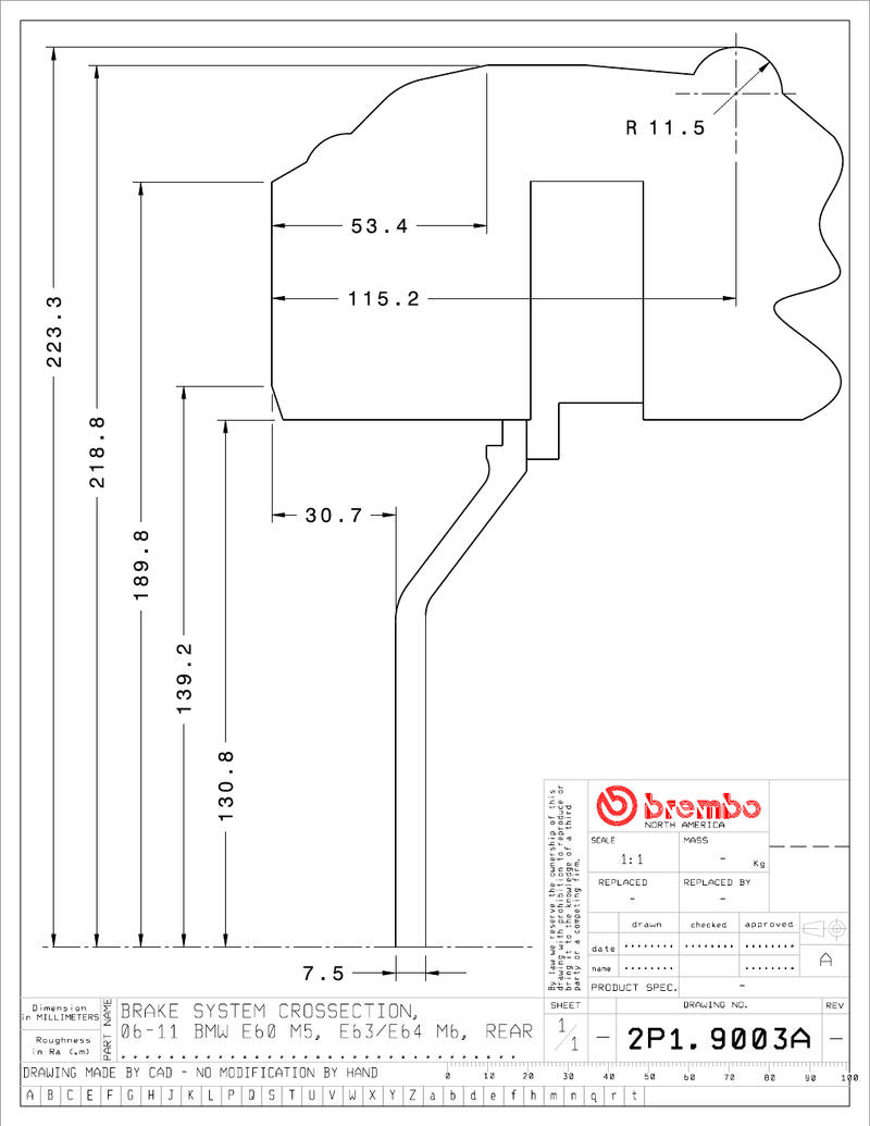 Wheel fitment diagram