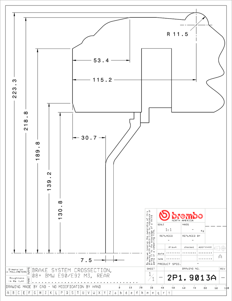 Wheel fitment diagram
