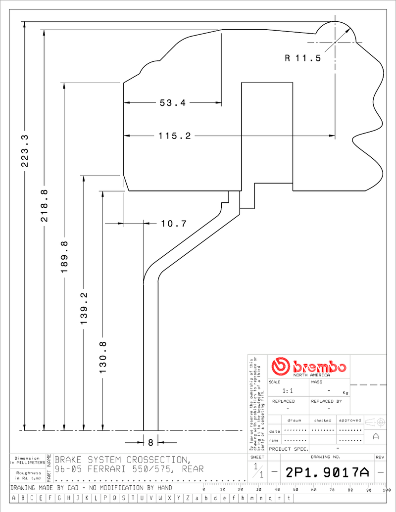 Wheel fitment diagram