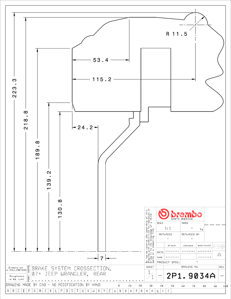 Wheel fitment diagram