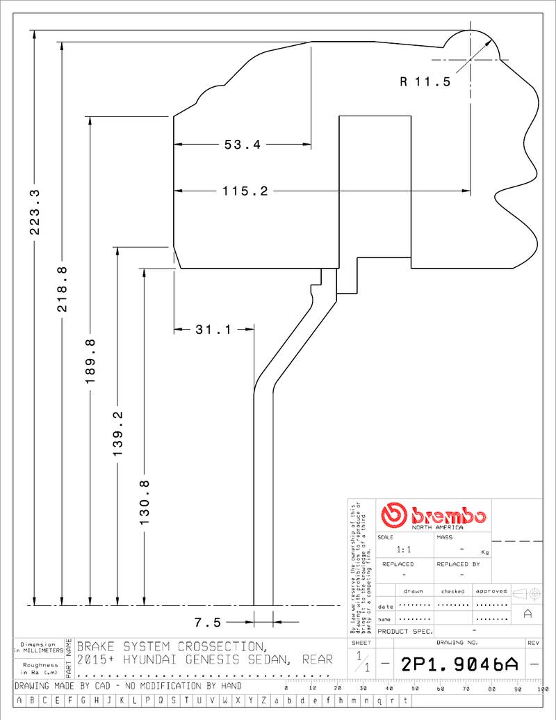 Wheel fitment diagram