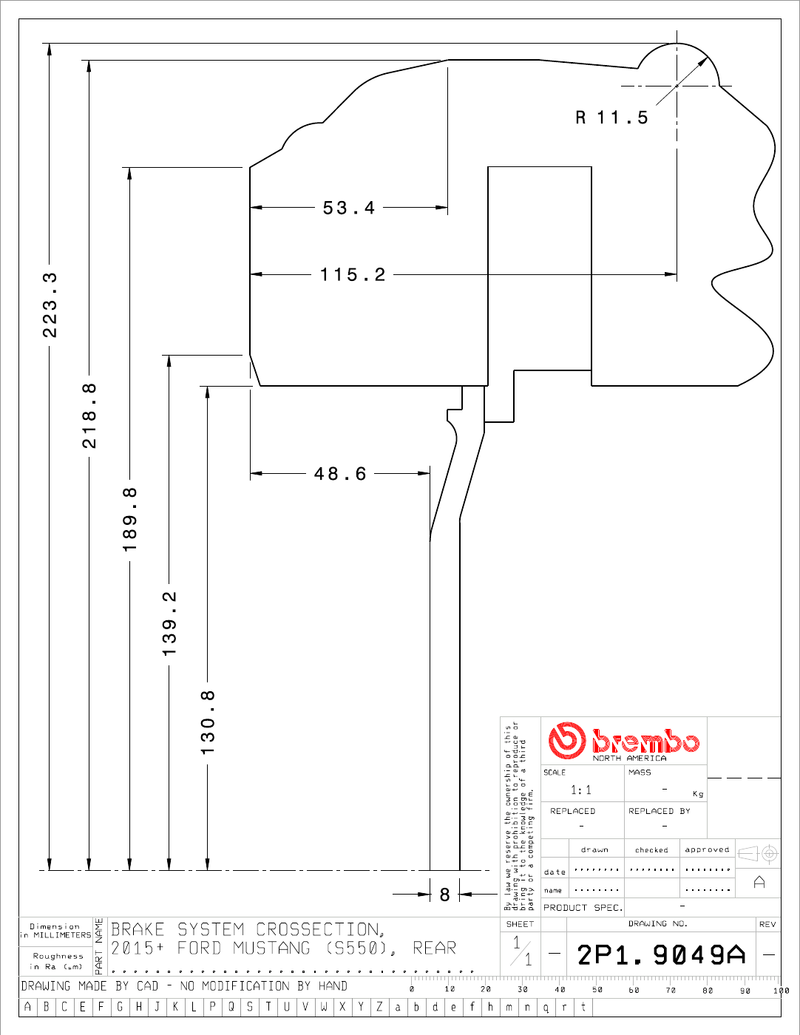 Wheel fitment diagram