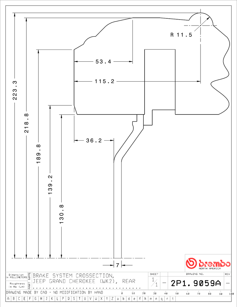 Wheel fitment diagram