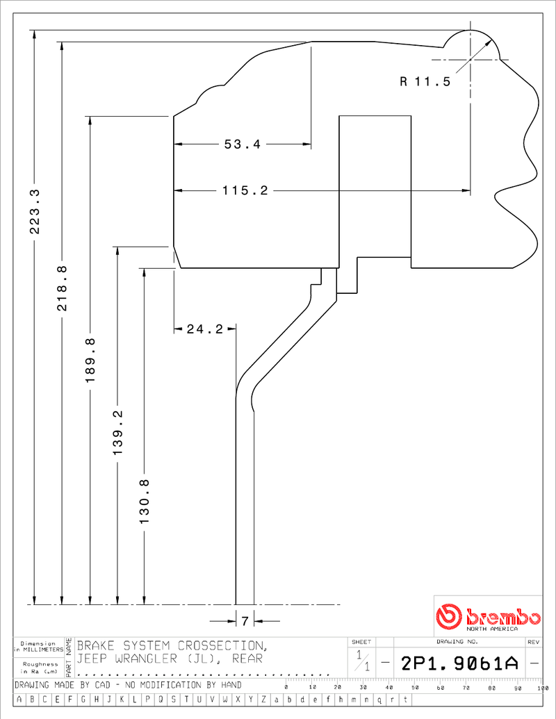 Wheel fitment diagram