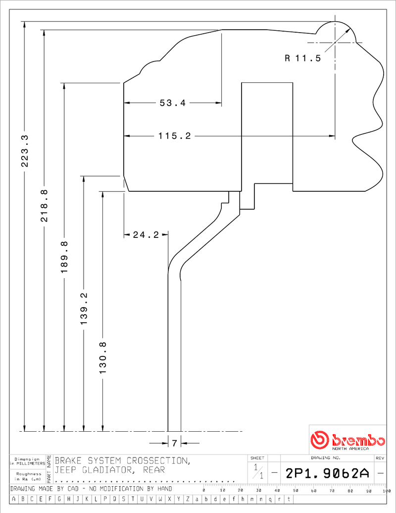 Wheel fitment diagram