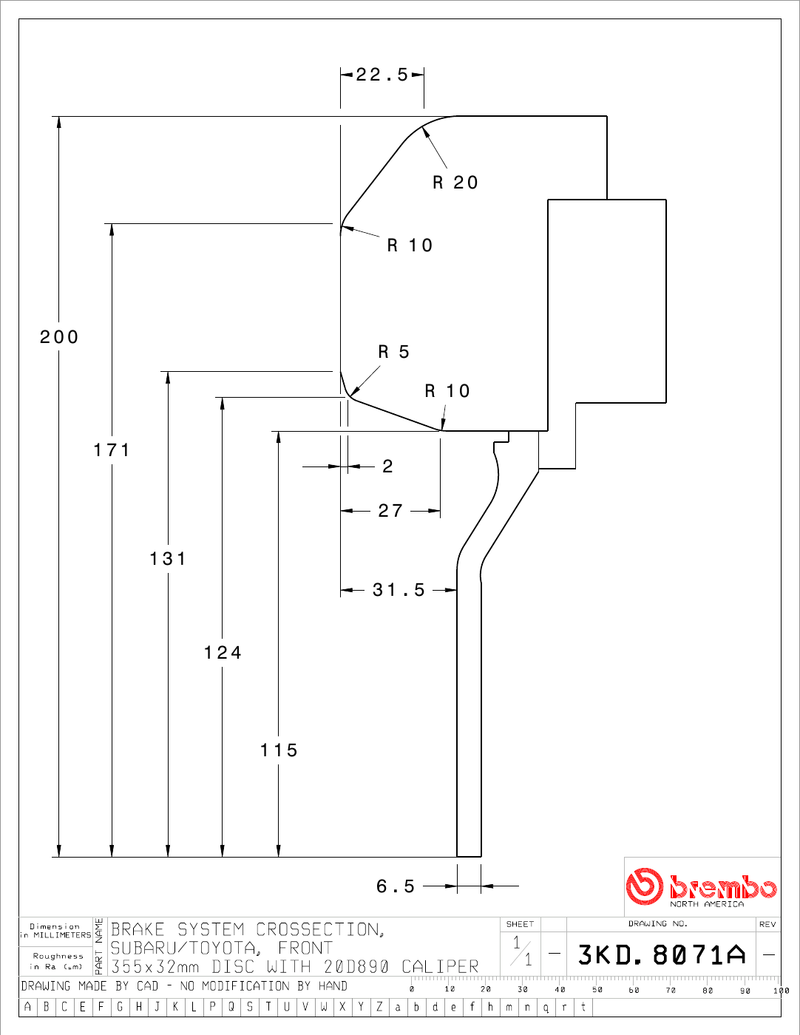 Wheel fitment diagram