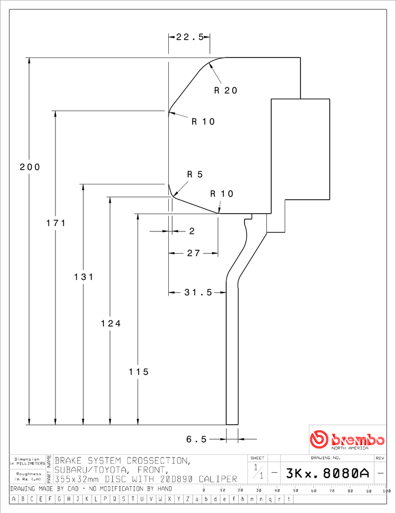 Wheel fitment diagram