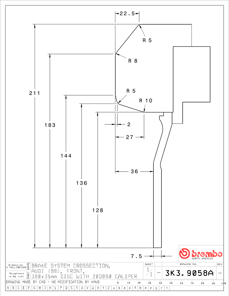 Wheel fitment diagram