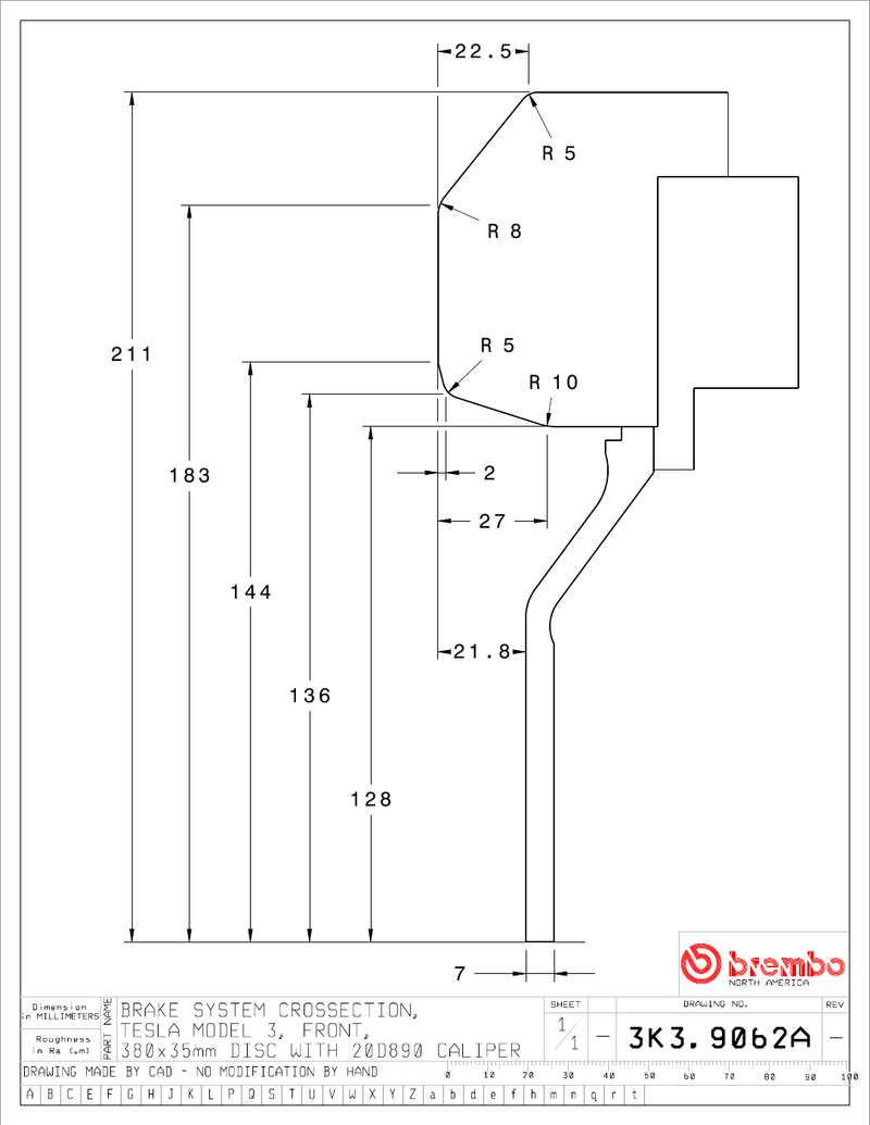 Wheel fitment diagram