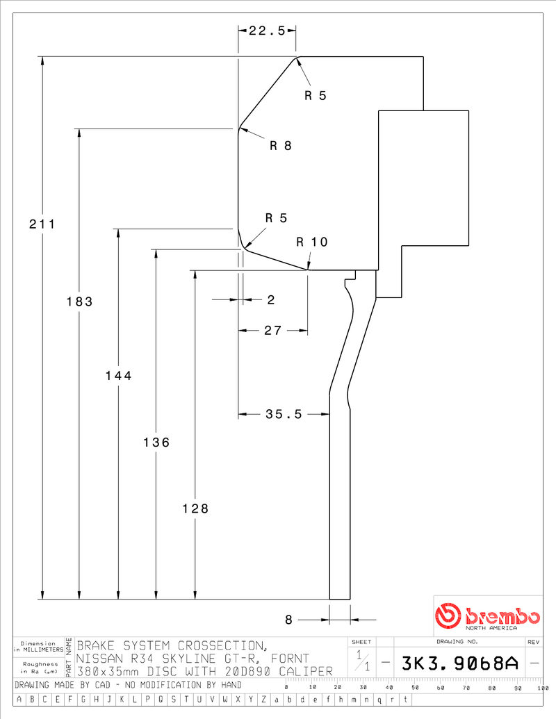 Wheel fitment diagram