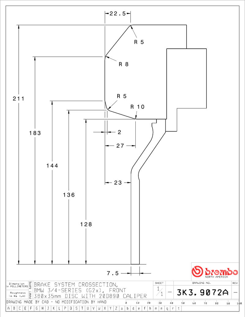 Wheel fitment diagram