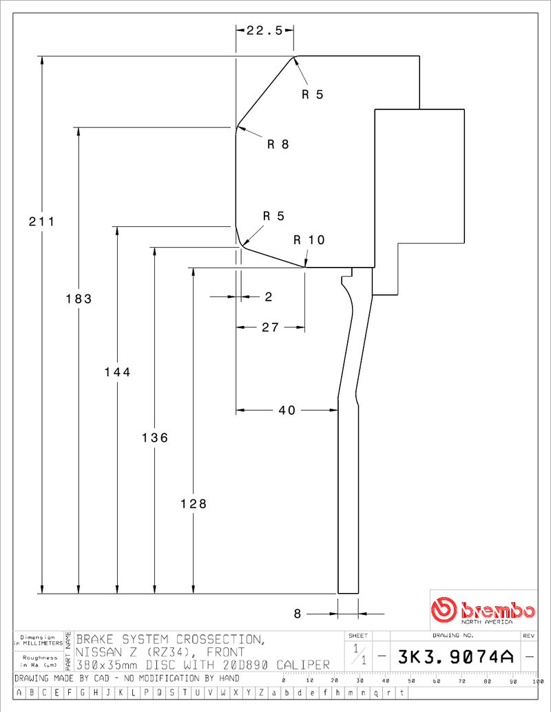Wheel fitment diagram