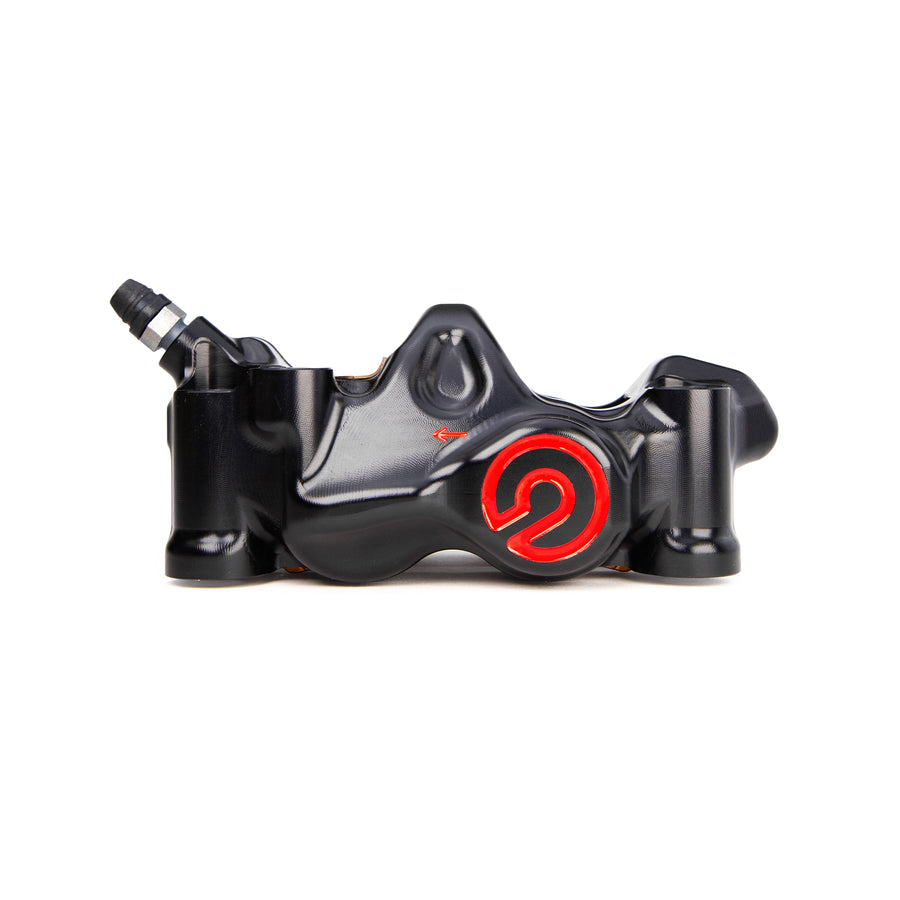Brembo Brake Caliper, Left, P4 32mm, .484 Cafe, Billet 2-Piece, 108mm Radial Mount, Black