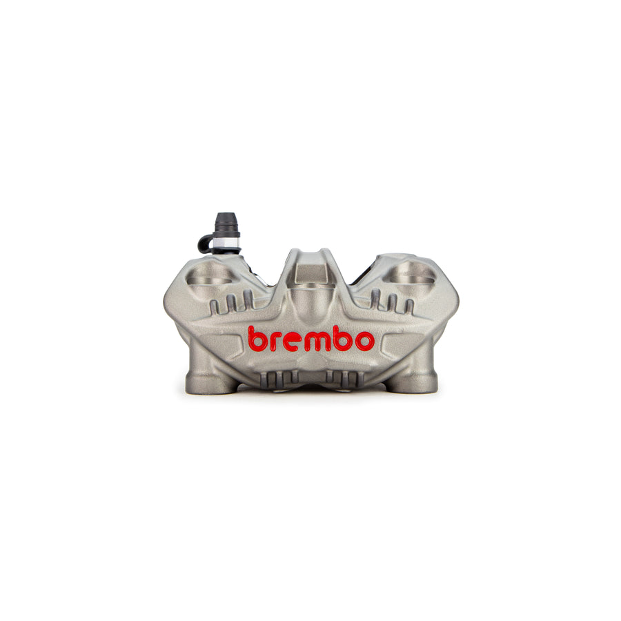 Brembo Brake Caliper, Left, P4 24mm, GP4-Mini, 82mm Radial Mount, Front, Titanium Gray w/ Red Lettering
