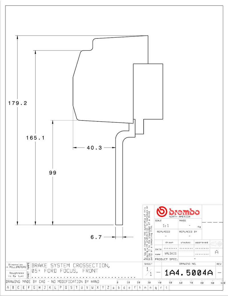 Wheel fitment diagram