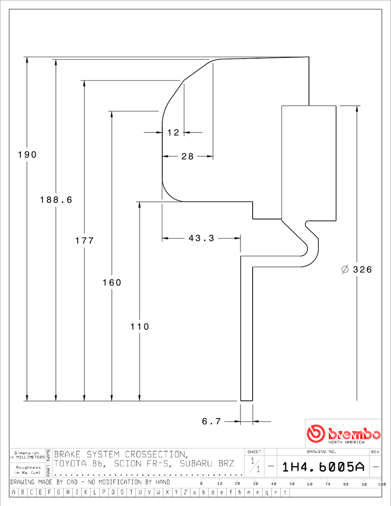 Wheel fitment diagram