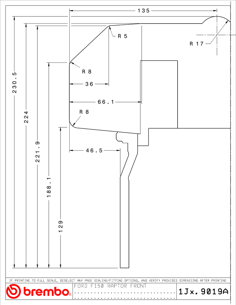 Wheel fitment diagram