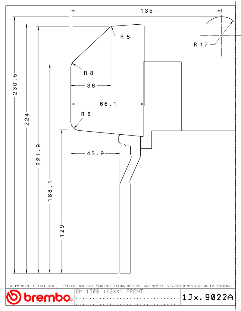 Wheel fitment diagram