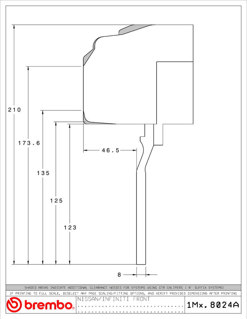 Wheel fitment diagram