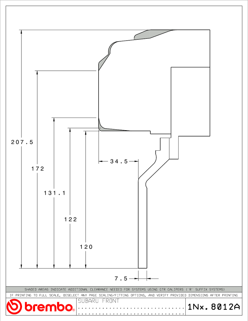 Wheel fitment diagram