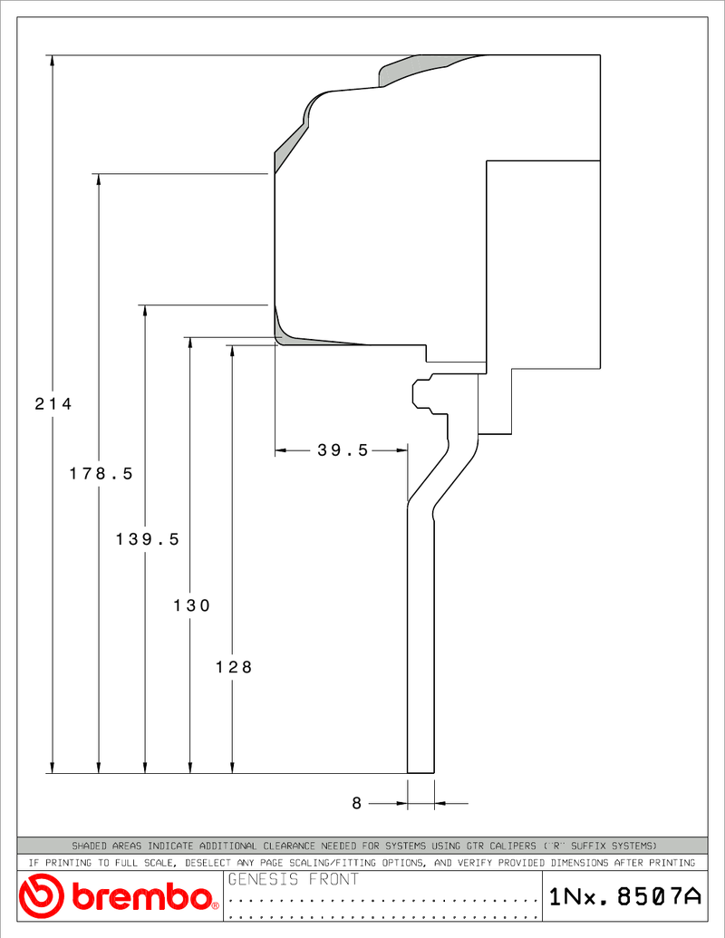 Wheel fitment diagram