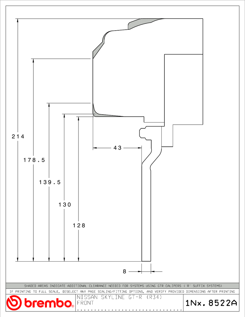 Wheel fitment diagram