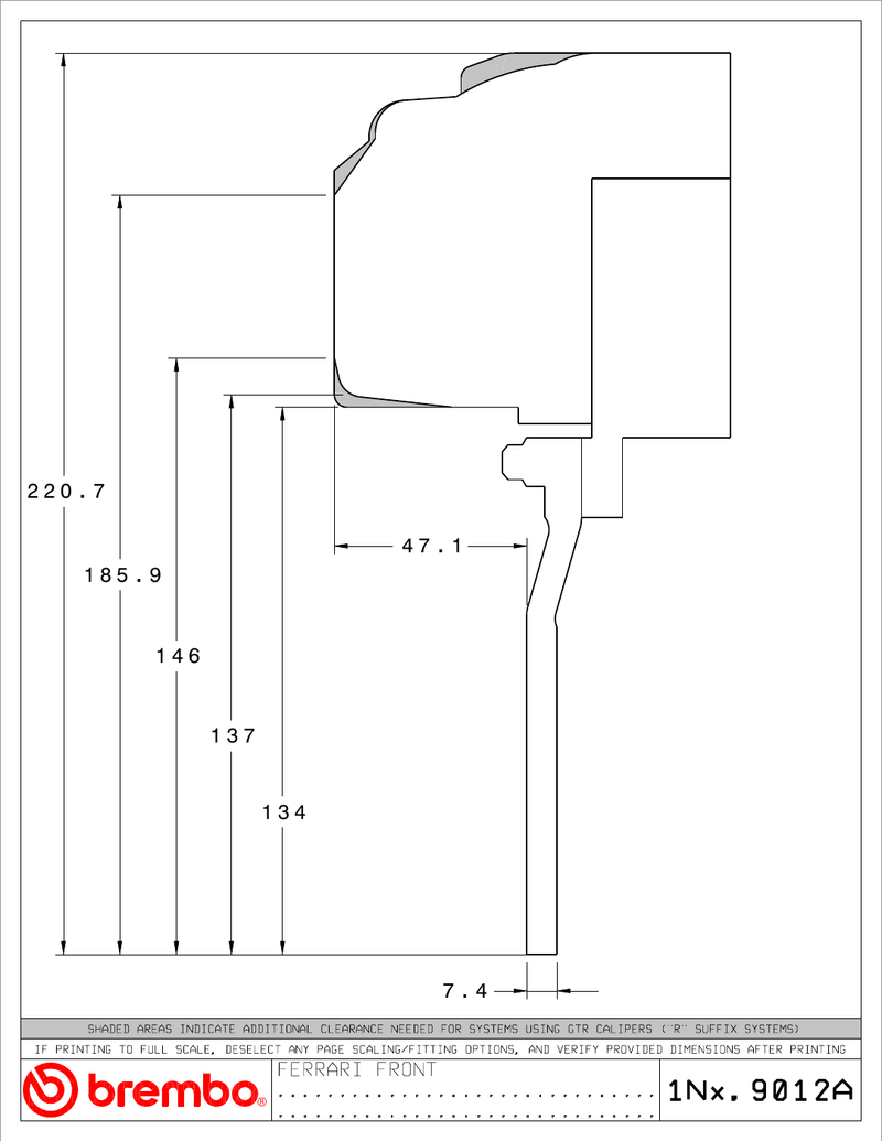 Wheel fitment diagram